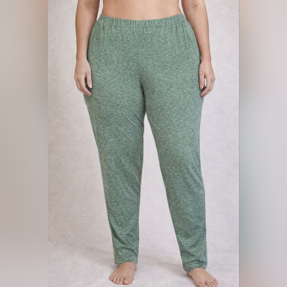 Links Heathered Green Casual Pants